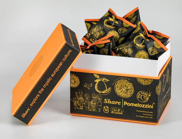(20-40 day Plan) Share Pomelozzini® Fermented Pomelo/Grapefruit (160g, 20-pc Box): 30+month fermented, effective natural alternative to lab-made laxatives/probiotics, vegan/non-GMO, individually wrapped packet easy for travel (Swiss-made, free shipping)
