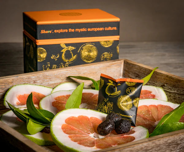 (20-40 day Plan) Share Pomelozzini® Fermented Pomelo/Grapefruit (160g, 20-pc Box): 30+month fermented, effective natural alternative to lab-made laxatives/probiotics, vegan/non-GMO, individually wrapped packet easy for travel (Swiss-made, free shipping)