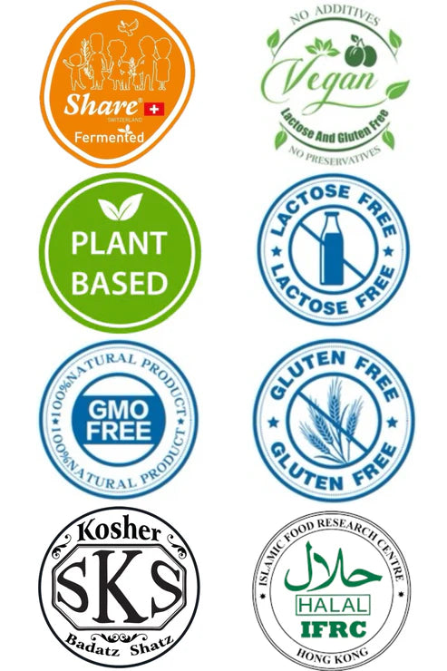 Share®  (60-Day Plan Fabric Eco-Bag) Share Pomelozzini® Fermented Pomelo: 30+month Fermented w. Living Ingredients (Not Lab-Made), Vegan/Plant-Based; Lactose-Free (Made in Switzerland, Free Shipping)